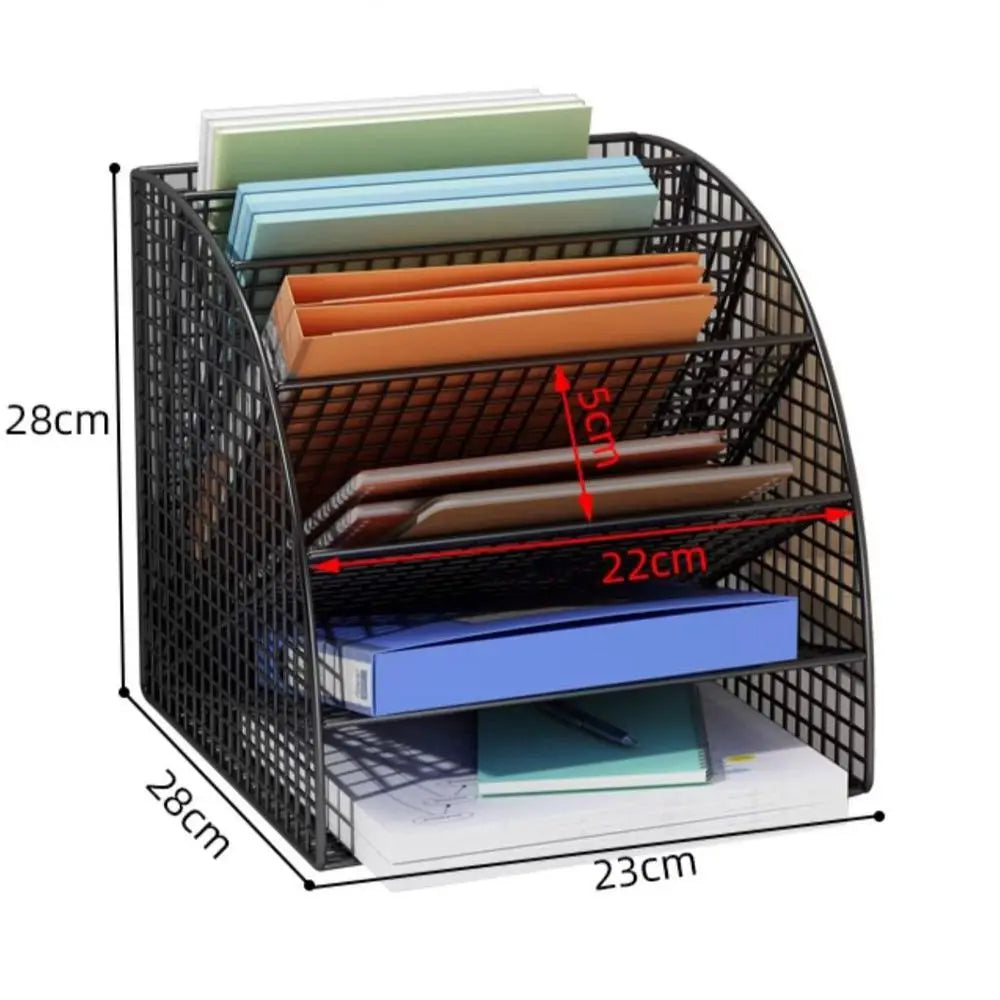 High Quality Mesh Desk Organizer Multi-functional Convenient File Storage Rack Portable Storage Box Office Supplies
