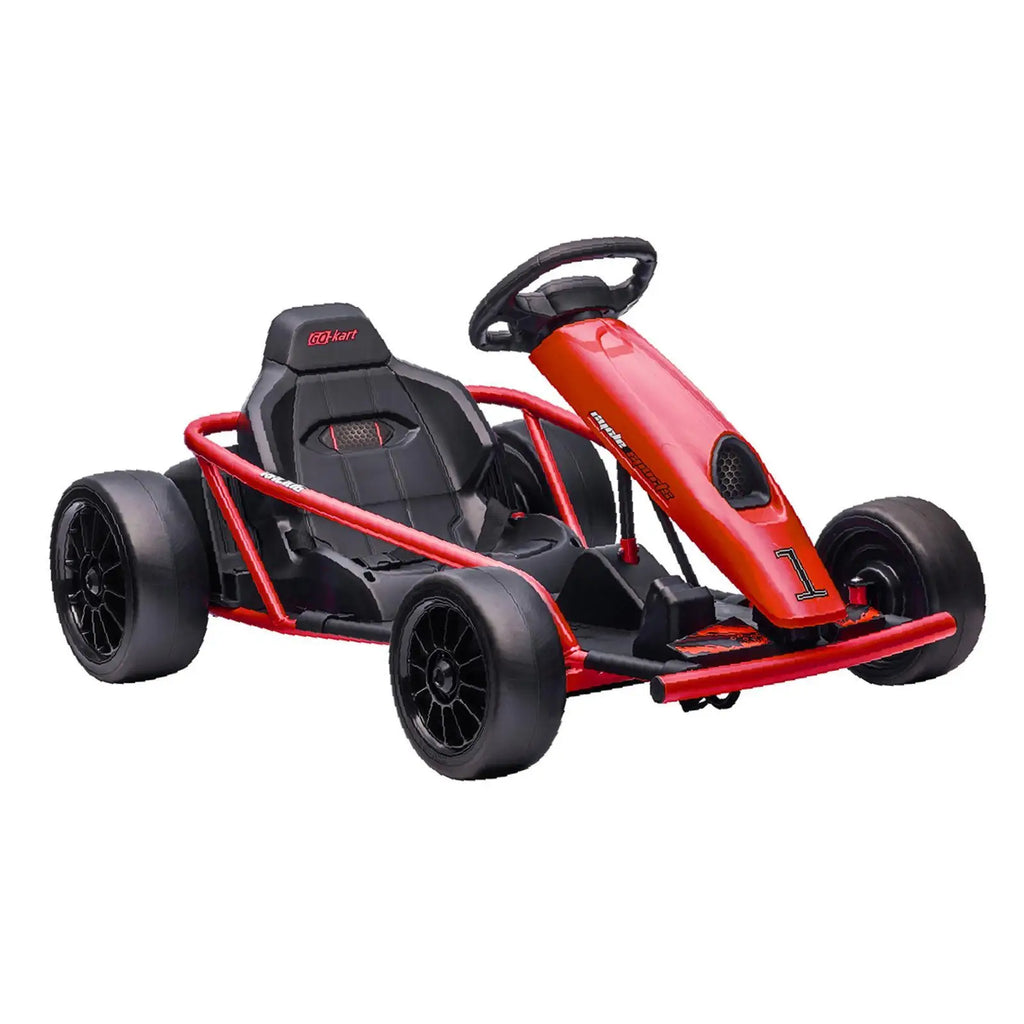 Kids Electric Ride-on Go Kart 24V Battery Powered Drifting Car Toys with Safety Features for Outdoor Fun Ages 8 to 12