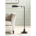 Adjustable Traditional Farmhouse Pharmacy Floor Lamp with Swing Arm, 54 Tall, Dark Bronze Metal Base, Bright Illumination