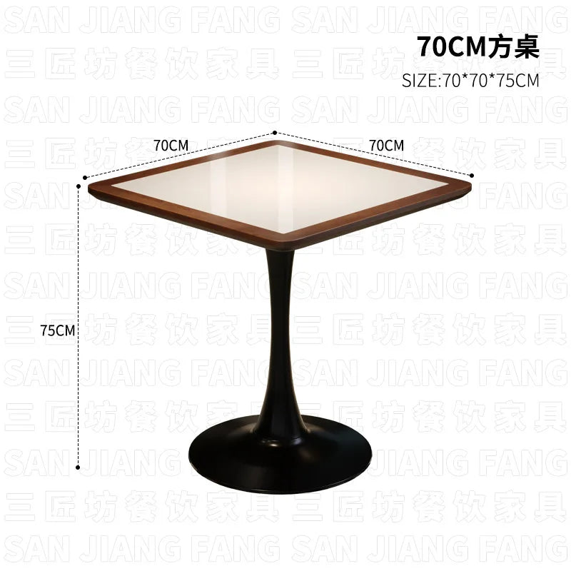 Retro Western Restaurant Bar Commercial Dining Table and Chair Combination Restaurant Solid Wood Table Chair Commercial
