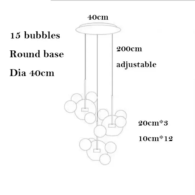 Postmodern Hanglamp Matglas Globes Eetkamer Iron Bubbles Ball Glass Light For  Foyer Kitchen Dinning Room Island Led Pendant