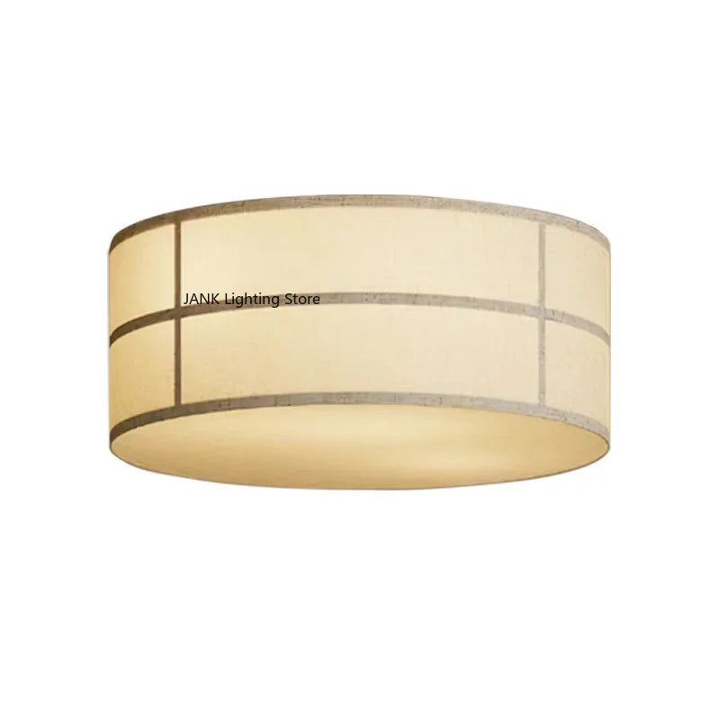 Wabi Sabi Japanese Style Homestay Ceiling Light  Bedroom Master Light  Fabric Lighting Fixtures Including Light Bulbs
