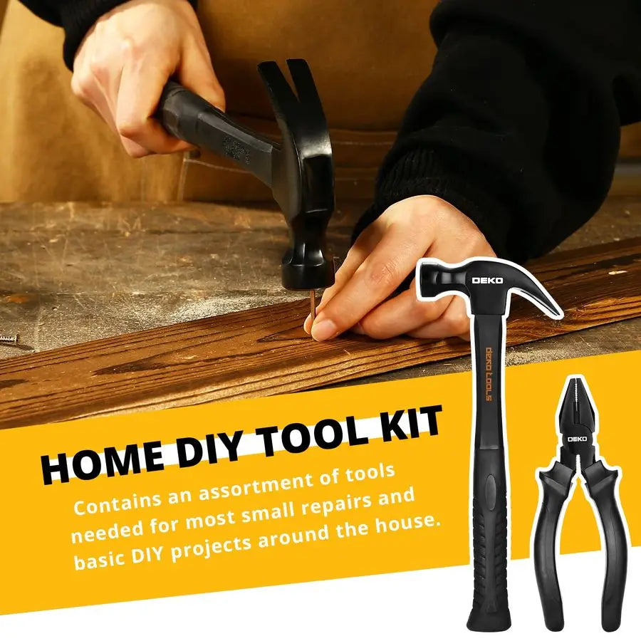 150 Piece Tool Set, General Household Hand Tool Kit, Home Repair Tool Kit with Plastic Toolbox Storage Case for DIY Project, Hom
