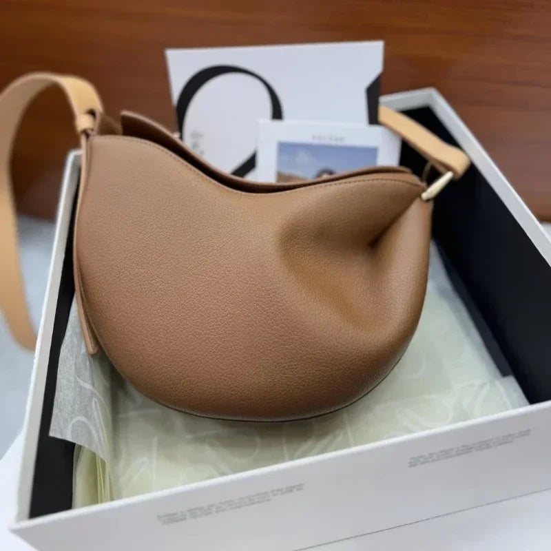 Popular French Bead Bag For Women, New Small Design Under Arms, Simple Leather Strap Bag For Women, 2025