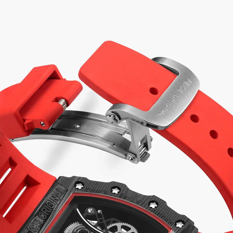 FEICE Men's Automatic Wrist Watch Sapphire Crystal Japanese Movement Skeleton Mechanical Watch Waterproof Sports Wristwatch 602