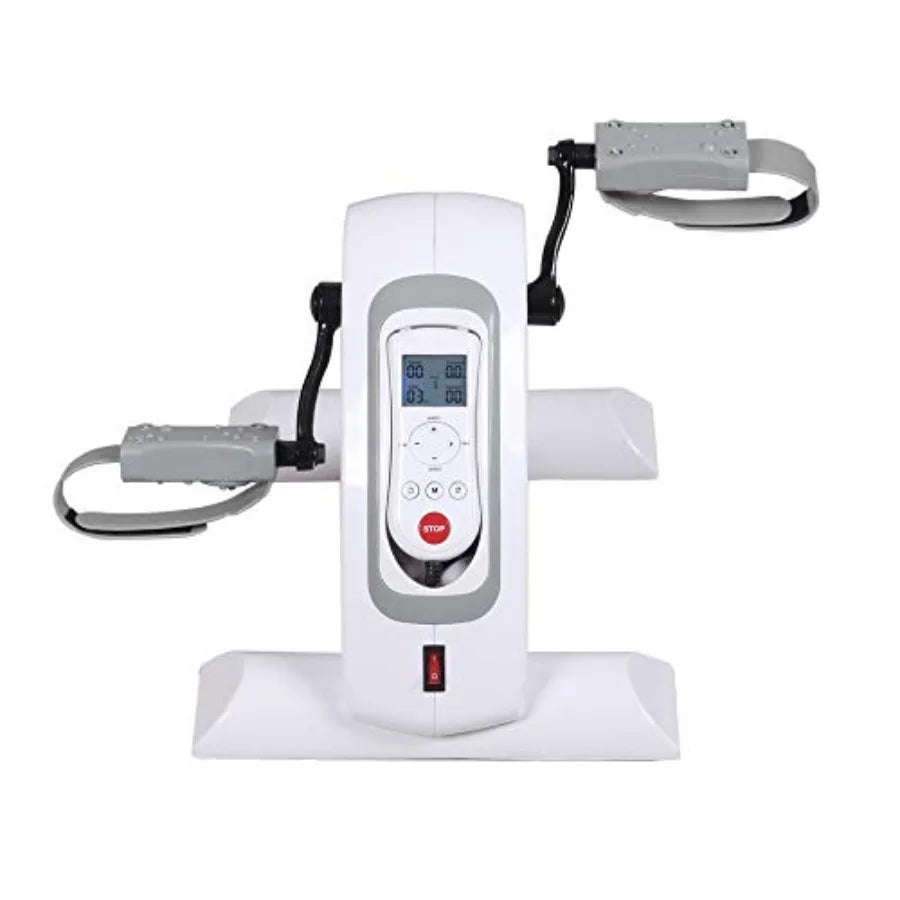 Compact Fitness Motorized Electric Mini Exercise Bike V2 for Home Office Use Quiet Under Desk Pedal Exerciser with Adjustable R
