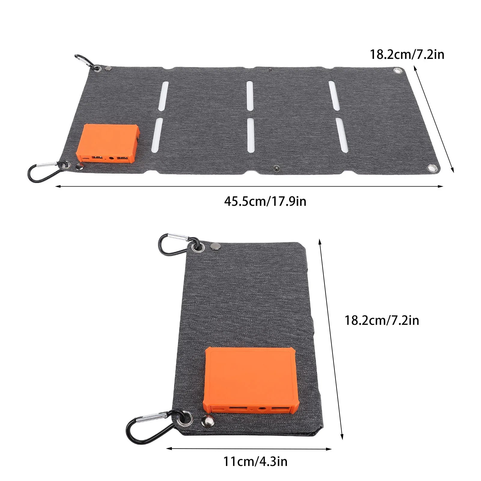 40W Foldable Solar Panel Monocrystalline with QC Fast Charge USB Ports for Outdoor Camping Travel