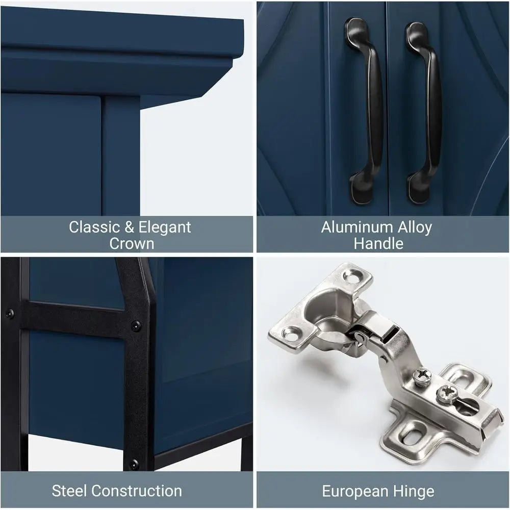 Over The Toilet Storage Cabinet, Over Toilet Bathroom Organizer with Doors, Above Toilet Storage Cabinet Spacesaver Rack, Behind