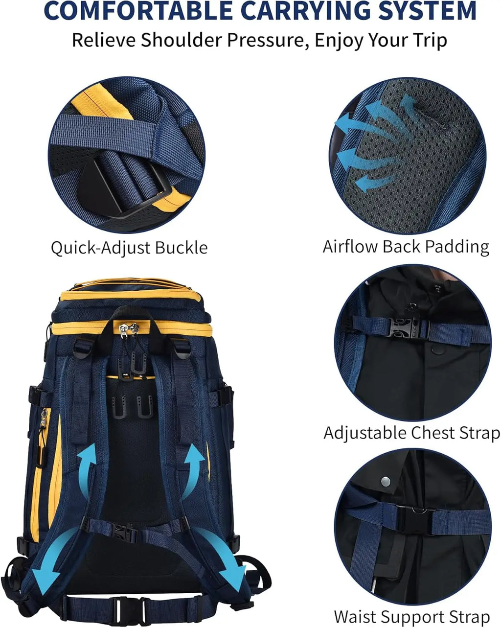 55L-70L Expandable Ski Boot Bag with Helmet Compartment – Waterproof & Durable – for Men & Women