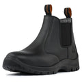 Boots for Men, Slip On Steel Toe Chelsea Safety Boots, Waterproof Slip Resistant Work Shoes, Lightweight Comfortable Breathable