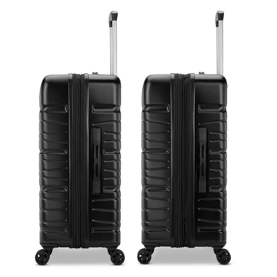 SE Hardside Expandable Luggage with Double Spinner Wheels, Bass Black, Carryon