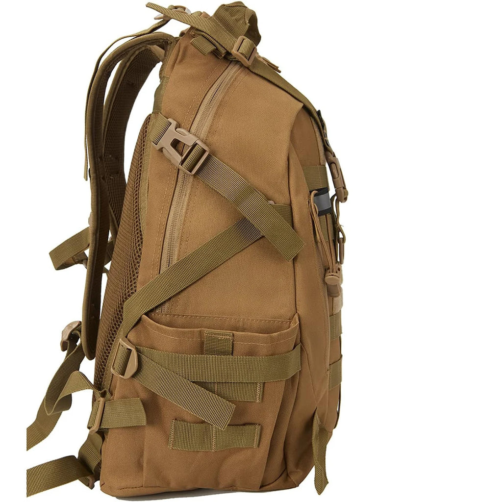 Tactical backpacks and emergency backpacks with modular loading systems, featuring reflective strips, suitable for daily use.