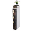 Floor Cabinet, Narrow Bathroom Storage Cabinet, Mobile and No Installation Required, Perfect for Small Space Laundry Rooms, Toil