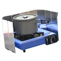 10 Plates Foldable Outdoor Stove Wind Shield Gas Stove Wind Shield Aluminum Alloy Camping Picnic Cooking Burner Windproof Screen