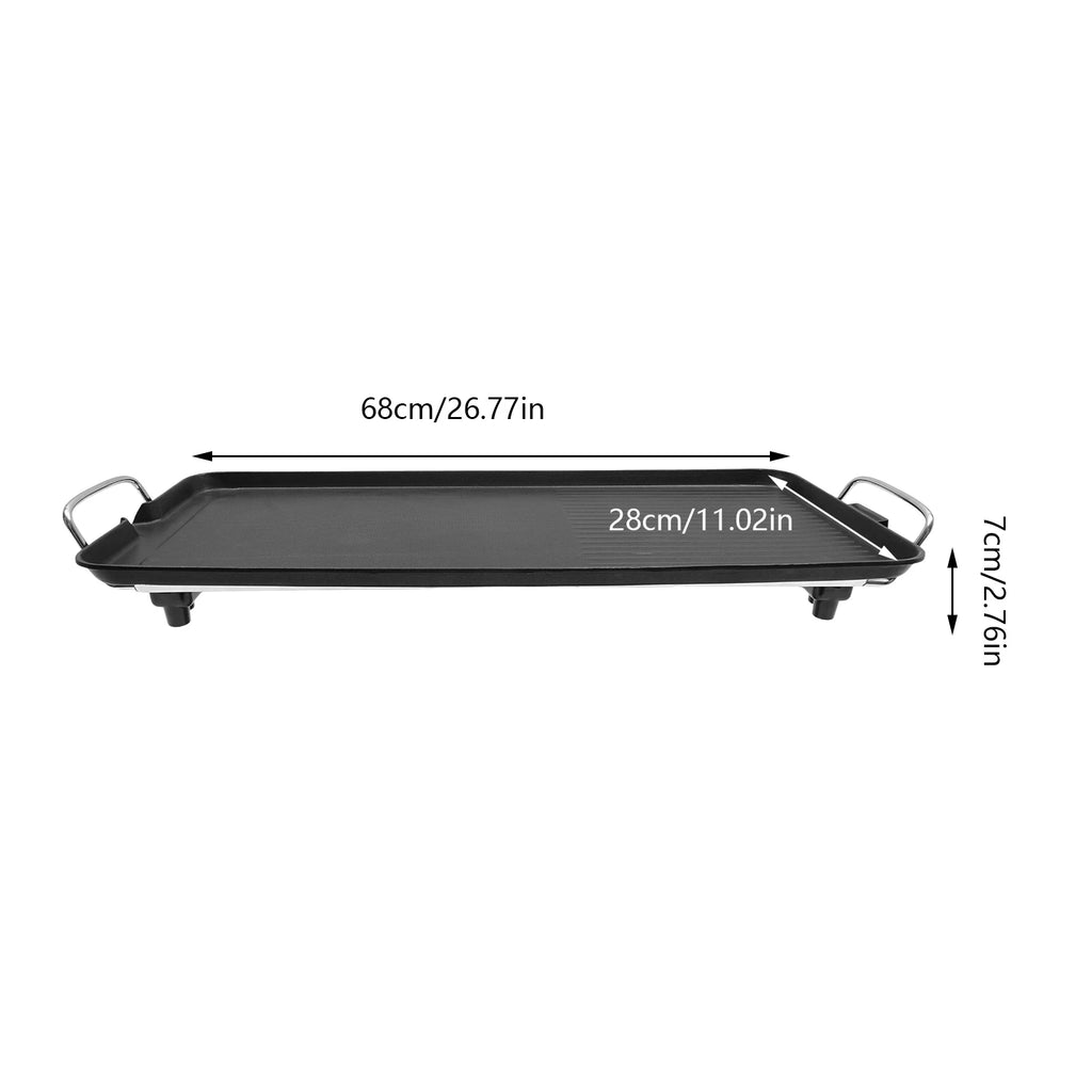 27'' Electric Griddle 1500W Indoor Outdoor Teppanyaki Grill Nonstick Large Griddle Long Countertop with Adjustable Temperature