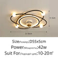 Modern Minimalist Invisible Integrated Ceiling Fan Light Living Room Bedroom Household Interior Decoration Light