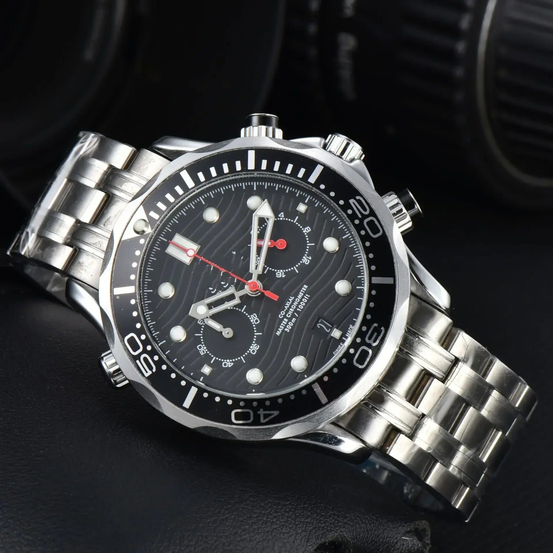 42mm Fully Automatic Mechanical Watch -NH35movement, Ceramic Bezel, Water-resistant Sapphire Crystal, 20mm Steel Band Wristwatch