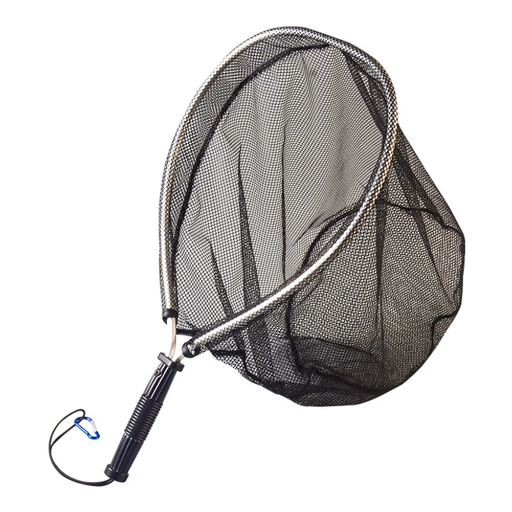 50cm Pole Network Trap Aluminum Alloy Retractable Fishing Net Portable Collapsible Fishing Landing Mesh Foldable Fishing Tools