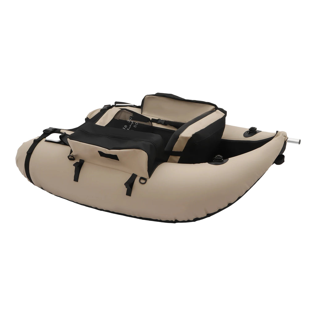 Portable Inflatable Fishing Boat 286lbs Load Adjustable Seat with Pump Oar & Bag for Lake River Ocean Fishing/Camping