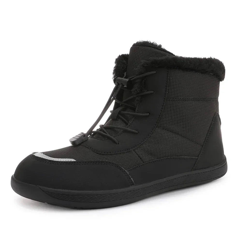 Women's Winter Snow Boots Fur Lined Barefoot Boots Wide Toe Box Ankle Booties Walking Boots Outdoor