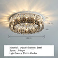 Modern Ceiling Light LED Crystal Lamps Living Room Kitchen Lustre Indoor Home Lights Decoration Fixture Decor