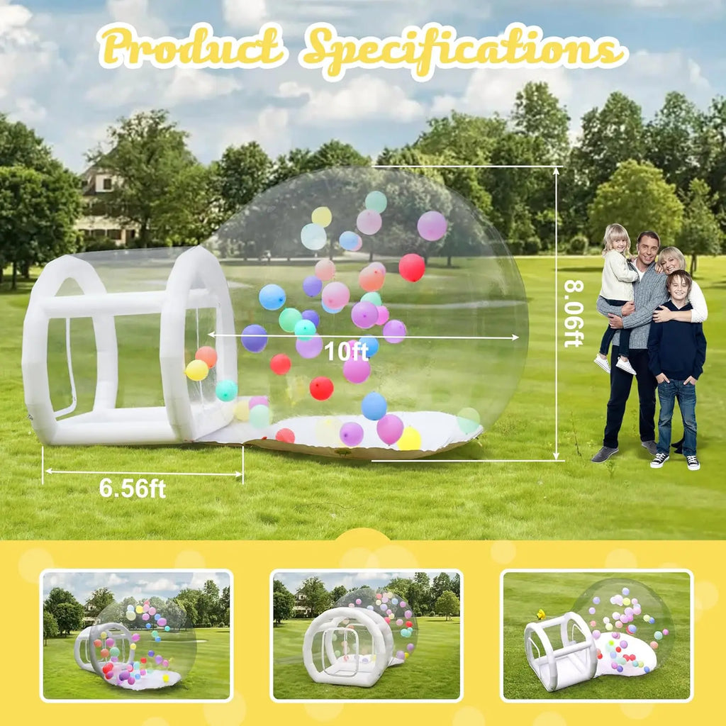 Nairbag Inflatable Balloon 10ft Bubble House Tent Outdoor Yard Game Clear Bubble House With Air Pump Blower For kid adult Party