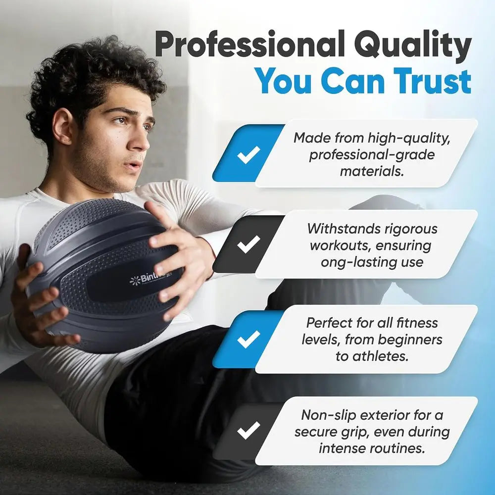 Exercise Weighted Deadball for Workout and Fitness Routines - Medicine Dead Weight Ball