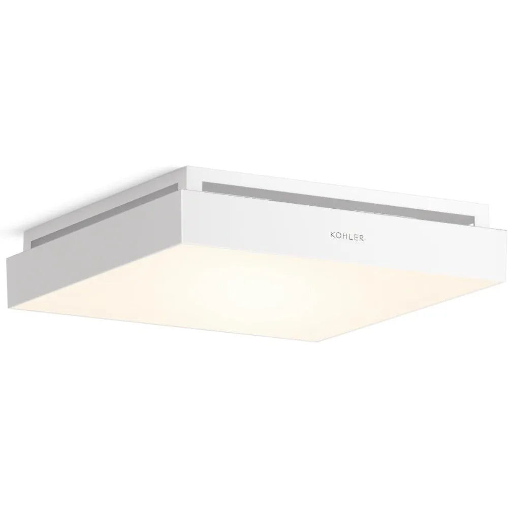 Bathroom Ceiling Exhaust Fan Ventilation System, 13.875 Inch Square, Energy Efficient, Quiet Operation, Ideal for Venting Moistu