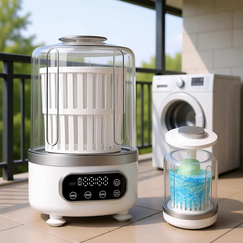 3L Portable Washing Machine, 3-in-1 Washer-Dryer Combo, Mini Underwear-Specific Washer, 3000mAh Laundry Machine for Apartments,