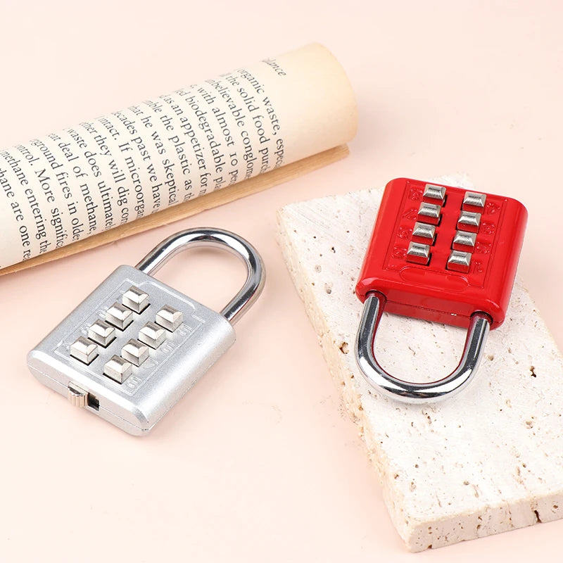 8 Digits Password Code Combination Padlock Zinc Alloy Suitcase For Luggage Travel Smart Lock Code Keyed Anti-thieft Lock