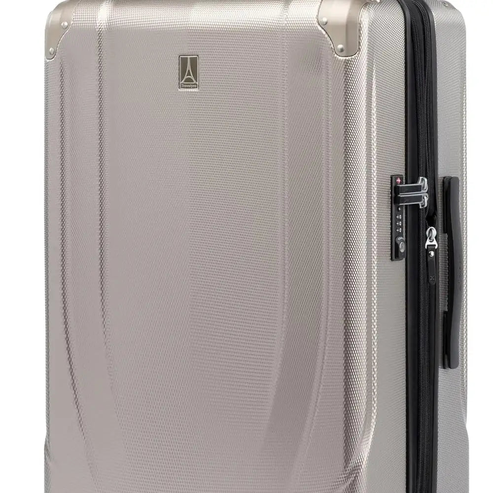 Medium 25 Inch Expandable Hard Shell Spinner Suitcase, Champagne