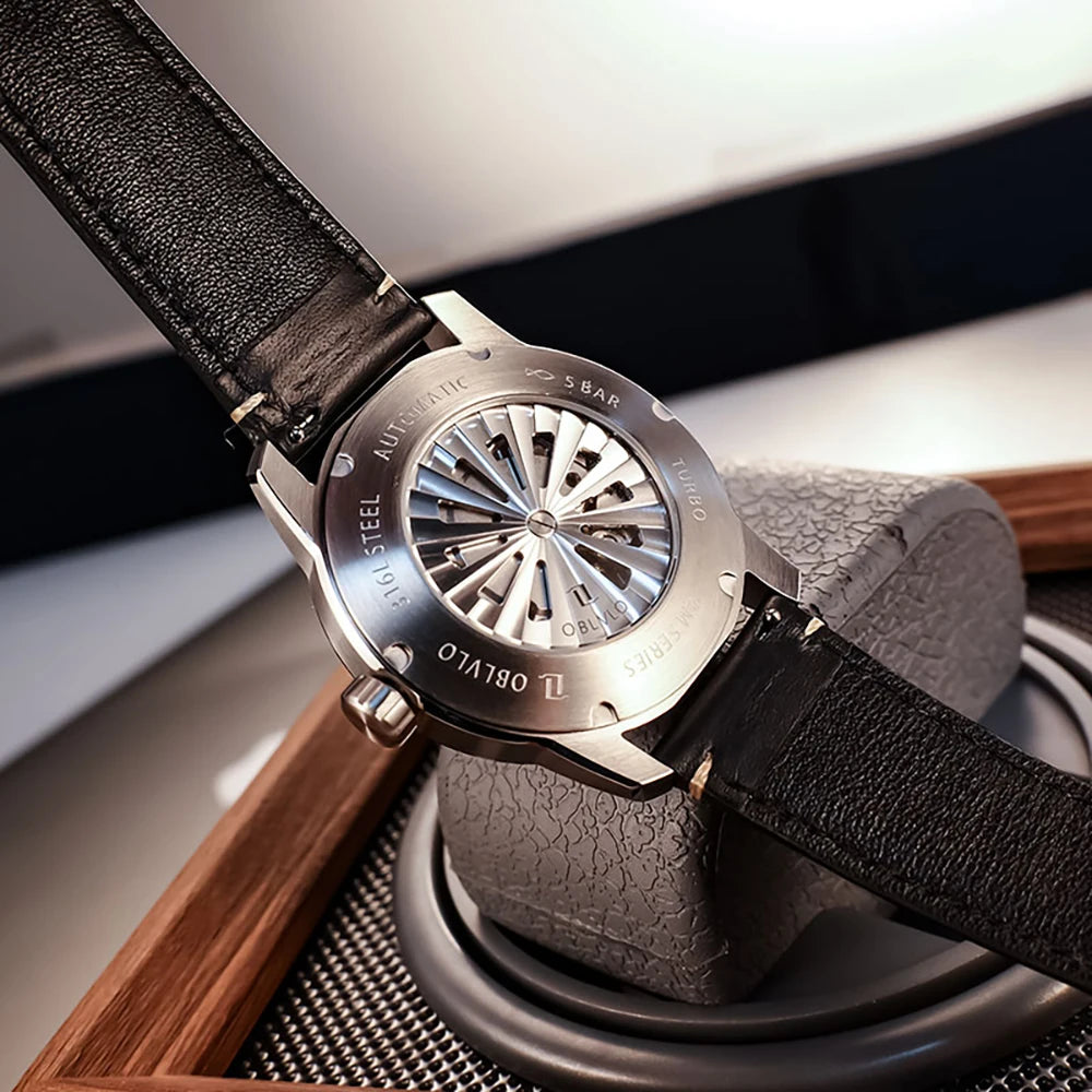 OBLVLO men's mechanical watches, fully automatic classical style business men's watches, men's timepieces, novel men's watches