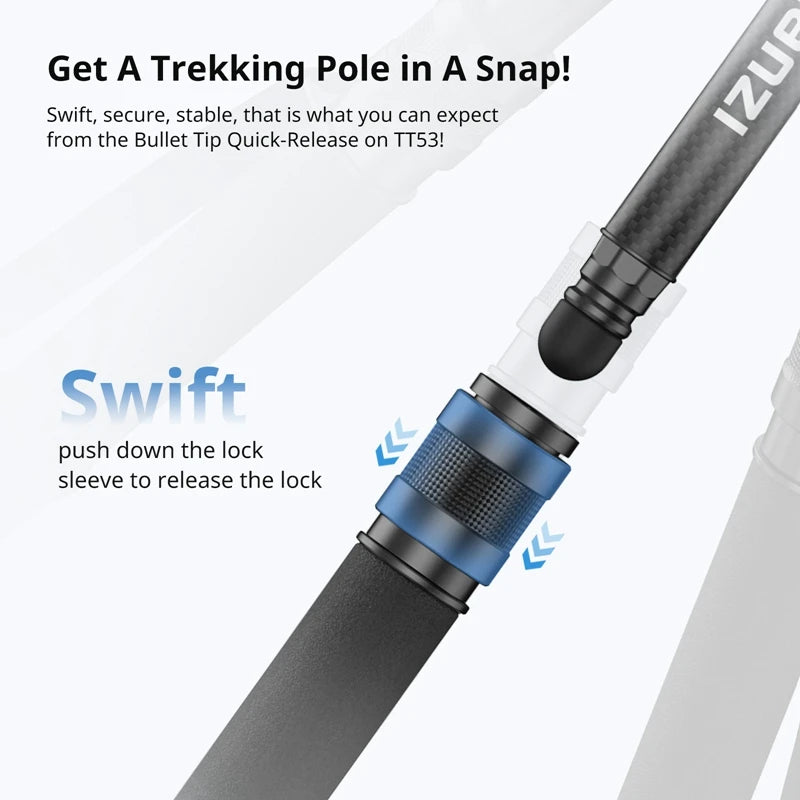 Ulanzi TT35 5-in-1 Hiking Stick Tripod Kit with Quick Release Ball Head 146cm Selfie Stick Monopod Outdoor Photograph Tripod