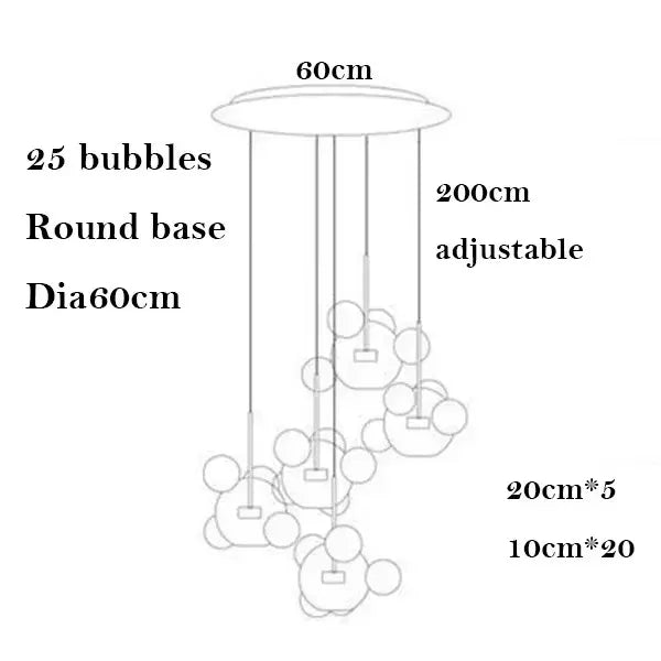 Postmodern Hanglamp Matglas Globes Eetkamer Iron Bubbles Ball Glass Light For  Foyer Kitchen Dinning Room Island Led Pendant