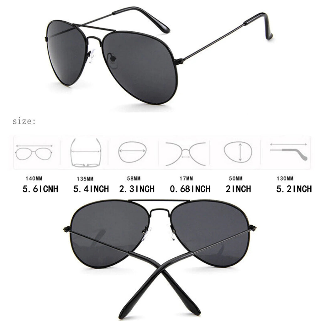 Ready Stock M'sia Original Men Sunglasses UV400 for Travel, Driving, Fashion Aviator Alloy Frame
