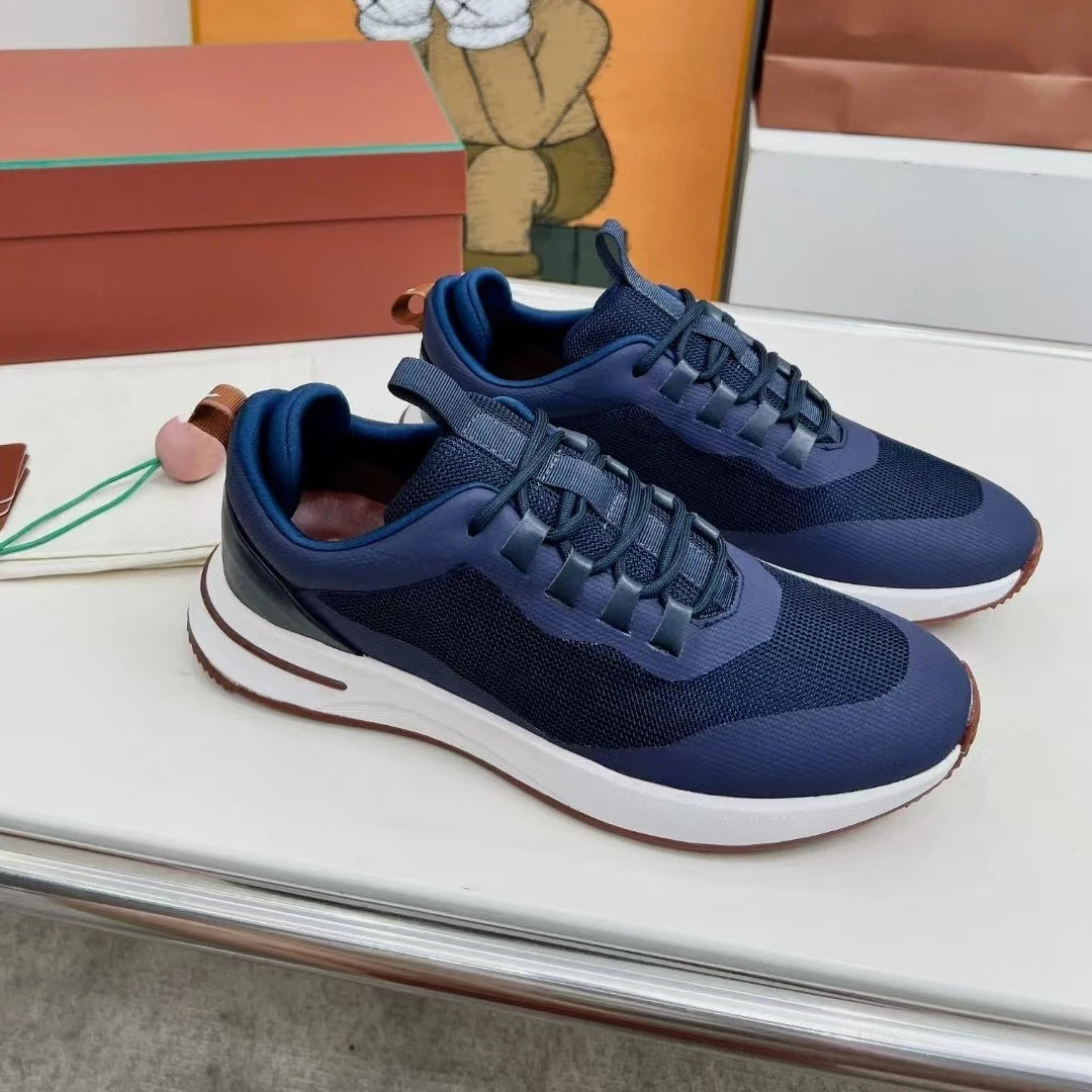 2026 new L mesh sneakers breathable casual men's shoes P thick-soled jogging shoes business shoes comfortable casual shoes