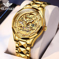 OUPINKE 3209 Men Automatic Watches Top Brand Hollow Skeleton Mechanical Watch For Men Luxury Waterproof Luminous Male Hand Clock