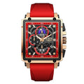 LIGE Men's Watches Silicone Strap Military Chronograph Waterproof Square Man Watch Top Brand Luxury Analog Quartz Wristwatch+Box