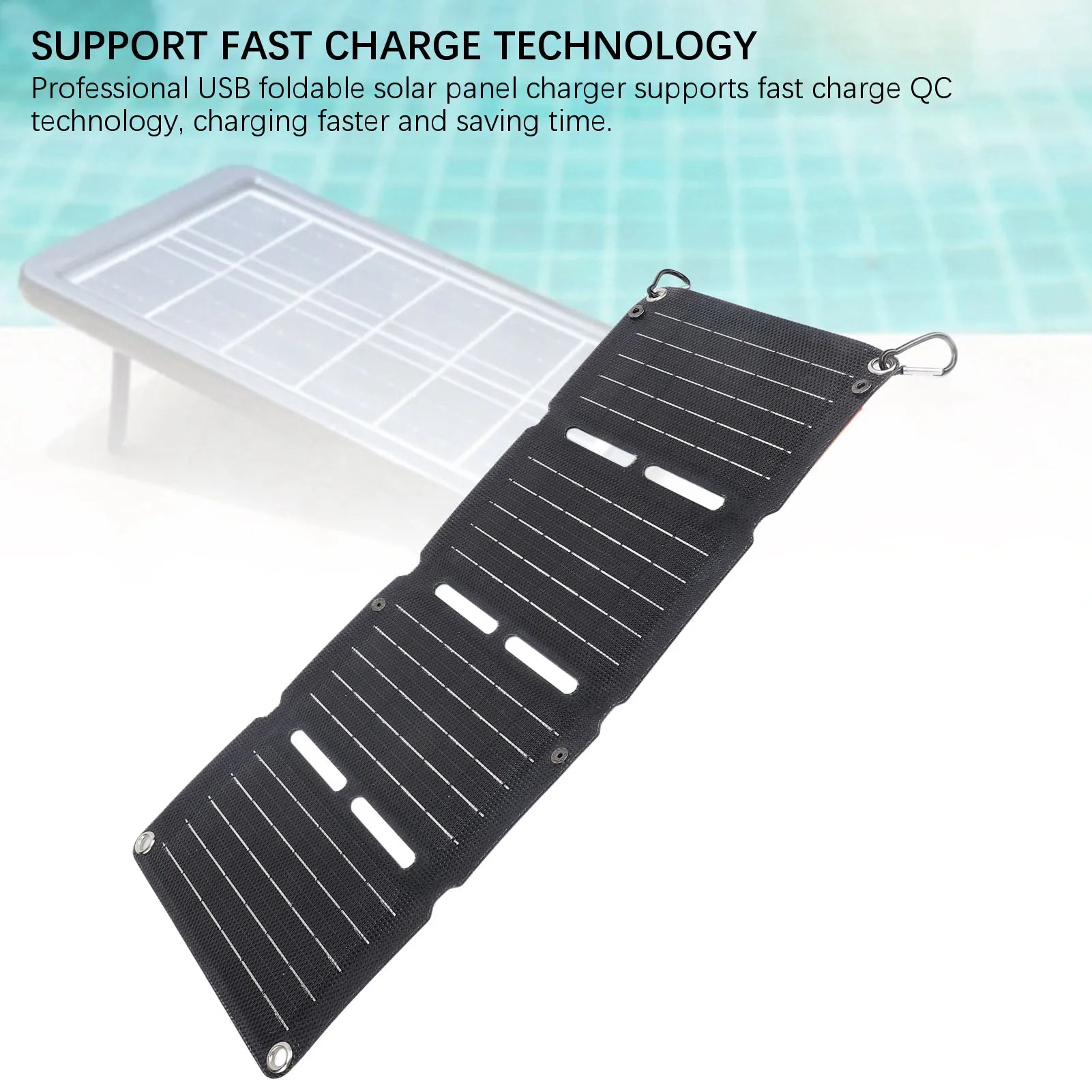 40W Foldable Solar Panel Monocrystalline with QC Fast Charge USB Ports for Outdoor Camping Travel