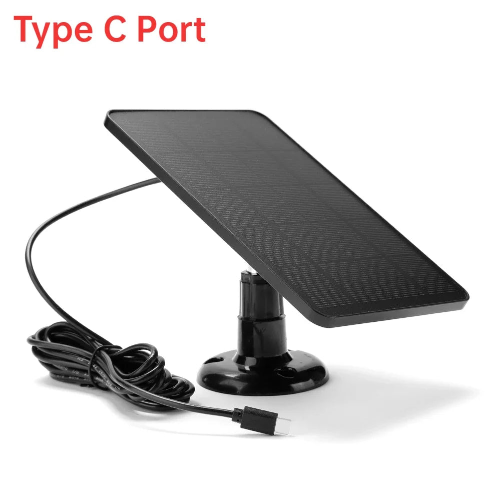 10W 5V Solar Panel Charging Waterproof Portable Solar Panel for Arlo Camera/Eufy Security Wireless Doorbell/Blink Video Doorbell