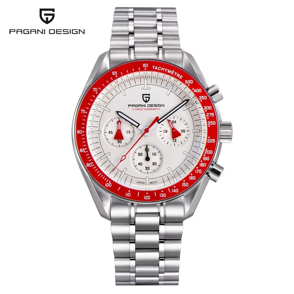2025 New PAGANI DESIGN Saturn Men's Watches Luxury Quartz Watch For Men Chronograph Wristwatches AR Sapphire Waterproof Luminous
