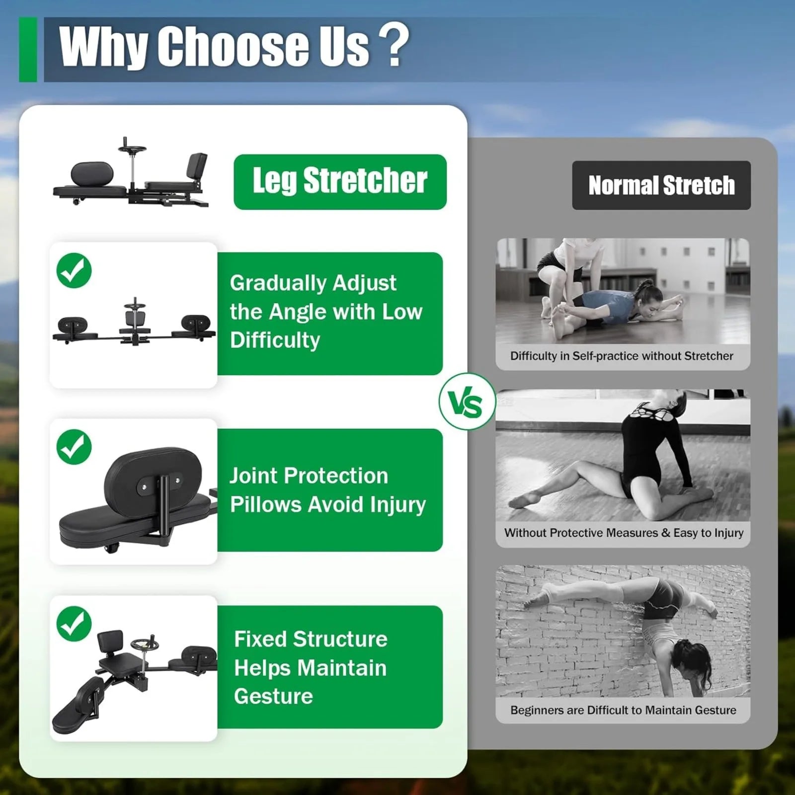 Leg Stretcher Machine for Flexibility Training - Split Machine Stretching Equipment for Fitness, Yoga, and Beauty,Dance Etc