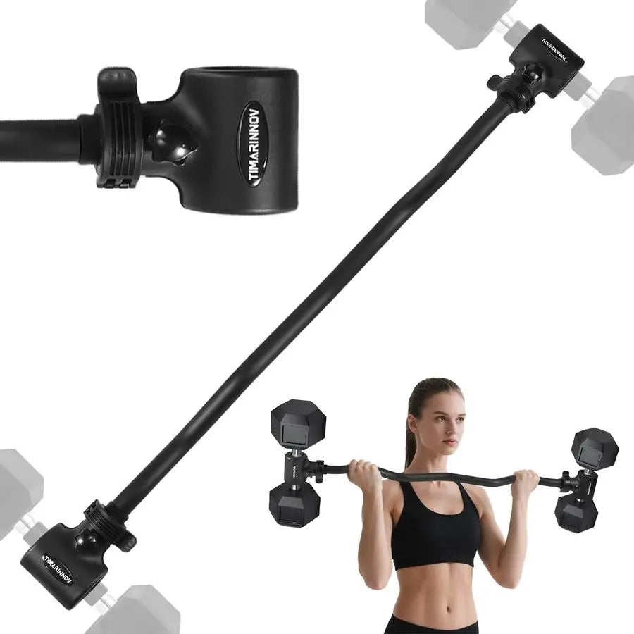 to Barbell Converter Bar, EZ Curl Barbell Adapter with 200LB Capacity, Adjustable Weight Bar for Home Fitness, Fits Standard 11.