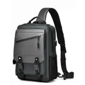 Sling Bag for Men Women, Sling Backpack Crossbody Bag Fits 14 inch Computer with USB Port Antitheft