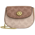 Turnlock Card Case Small Crossbody Bags For Women,Small Saddle Purse And Bags Mini Purses Card Case In Blocked Signature Canvas