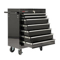 7-Drawer Heavy-Duty Rolling Tool Chest Cabinet with Lock Mobile Cart for Garage & Workshop, Black, Customized