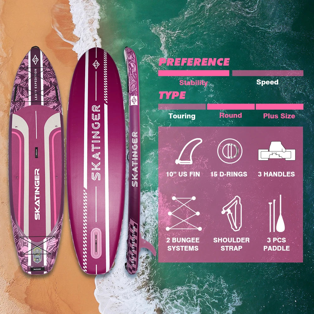 Skatinger 11'6'' X 35'' X 6'' Inflatable Paddle Board for Adults Paddle Gonflables Sup Board Prancha Paddle