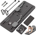 Multifunctional Pilates Board for Core Training, Ab Workout Equipment with Resistance Bands and Kneeling Pads