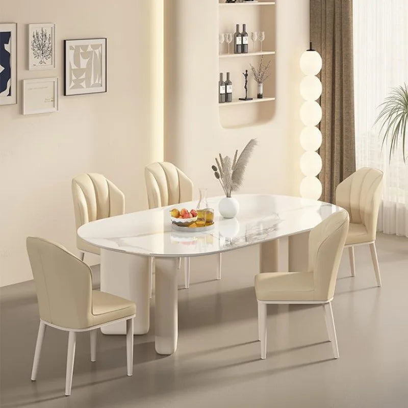 Nordic Cream Dining Chair – Minimalist Designer Lounge Chair, Modern Living Room & Dining Room Furniture