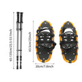 25 Inch Snowshoes with Adjustable Trekking Poles PE Aluminum Anti-Slip for Adults Men Women Outdoor Skiing